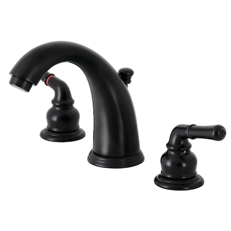 Kingston Brass KB980 Widespread Bathroom Faucet with Retail Pop-Up, Matte Black KB980